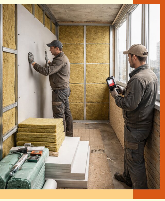 Утепление балкона в Качканаре от 4614 руб. под ключ | ТепломастерКчк